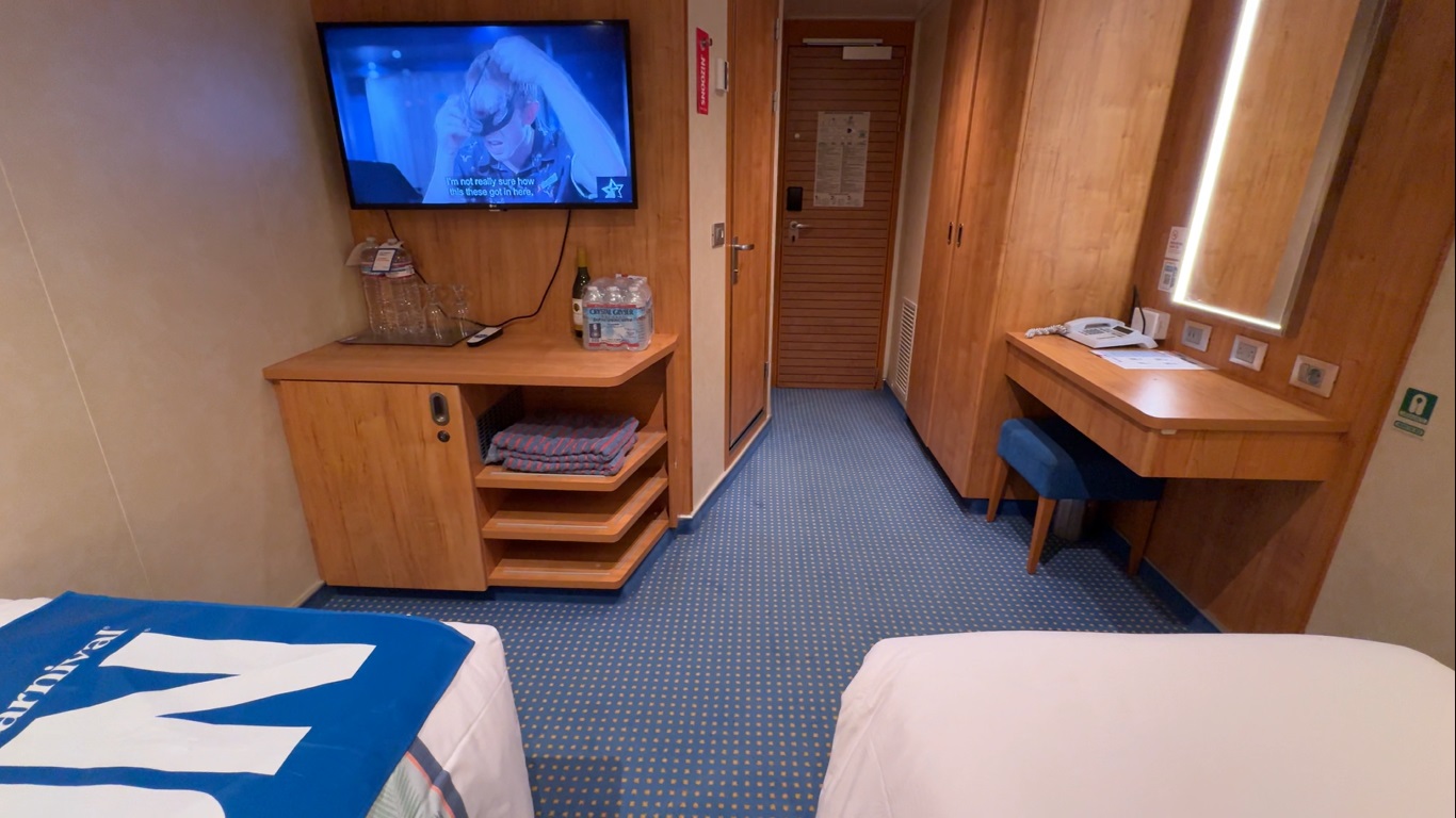 Cruise Ship Cabin Tours - Carnival Vista Interior Cabin Tour - Cabin 9214 on Deck 9 Forward
